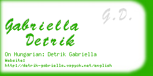 gabriella detrik business card